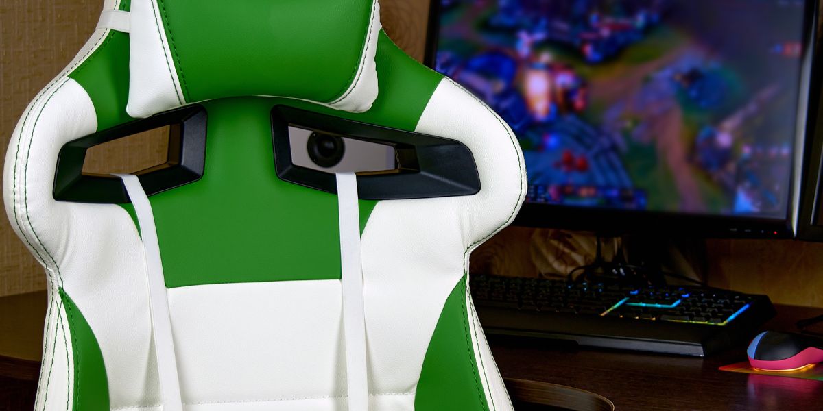 green gaming chair image